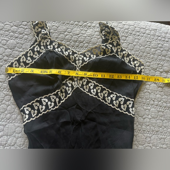 Vintage Black Sheer Chemise Nightgown, Detailed Lace Trim, Small, Like New! - Picture 7 of 9